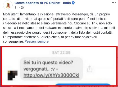 “Sei tu in questo video? Vergognati” – Non cliccate, si tratta di una truffa