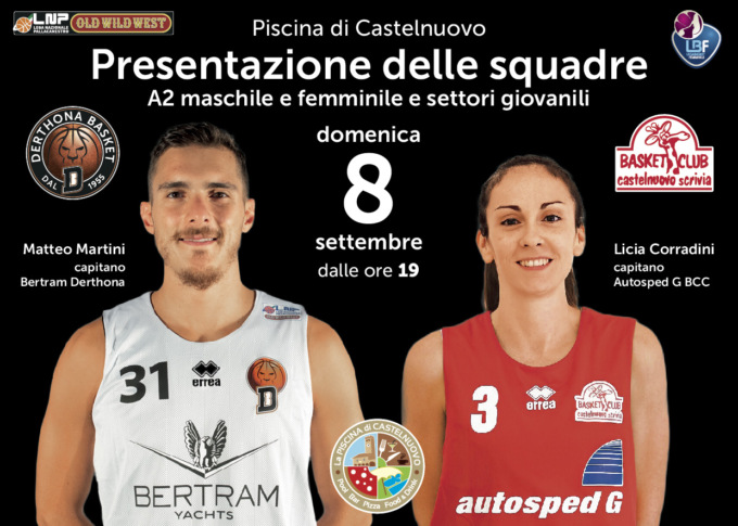 Derthona Basket e Basket Castelnuovo pronti per la presentazione ufficiale