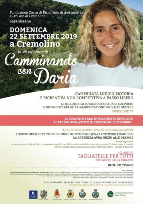 Torna a Cremolino la “Camminata con Daria”