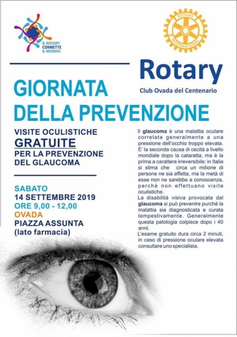 Il Rotary per la prevenzione del glaucoma