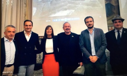 Alberto Cirio ad Alessandria per sostenere candidatura adunata Alpini 2021