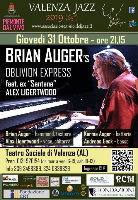 Brian Auger’s Oblivion Express al teatro di Valenza
