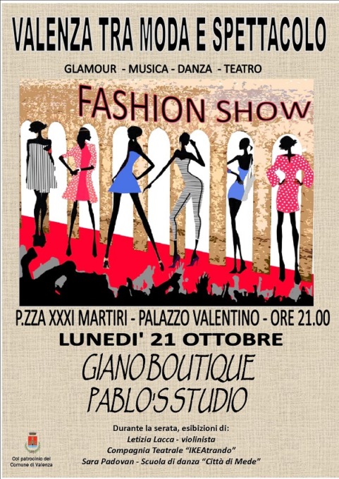 “Valenza tra moda e spettacolo”: il programma dell’evento