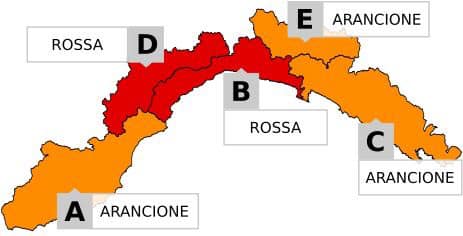 Meteo Liguria: allerta rossa dalle 20, a Genova chiuse tutte le scuole