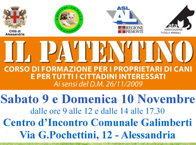 “Il Patentino”, corso di formazione per proprietari di cani