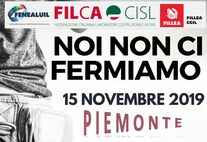 Alessandria: manifestazione edili davanti a Prefettura