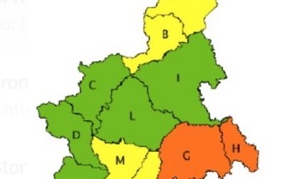 Maltempo: allerta arancione in parte del Piemonte