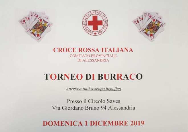 Alessandria: torneo di Burraco della Croce Rossa