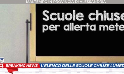 Maltempo provincia di Alessandria: le scuole chiuse lunedì 25