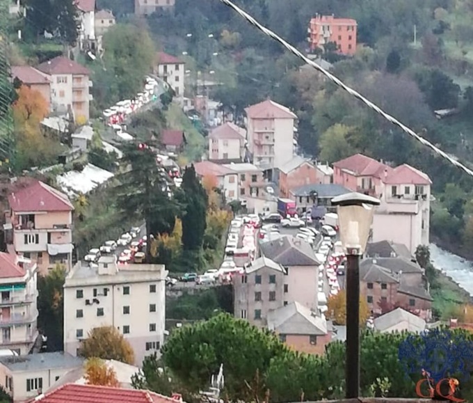 Congestionato il traffico verso Genova