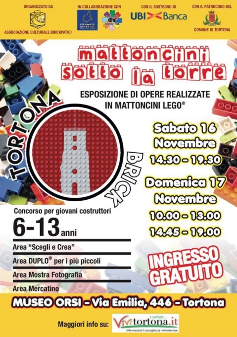 Tortona Brick torna in città sabato 16 e domenica 17