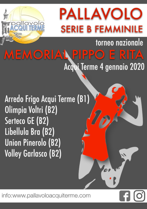 Pallavolo Acqui Terme: il 2020 si apre col “Memorial Pippo e Rita”