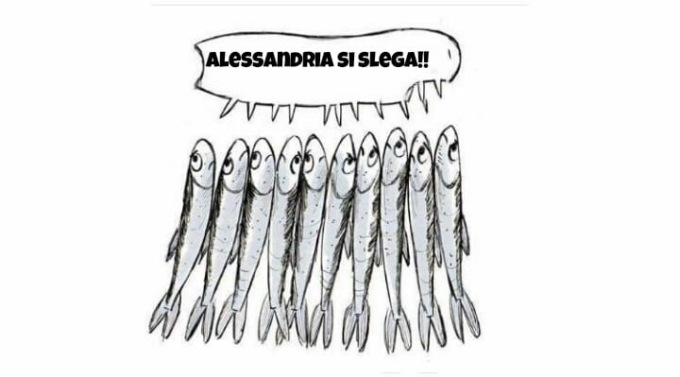 Alessandria: oggi Sardine in piazzetta Marconi