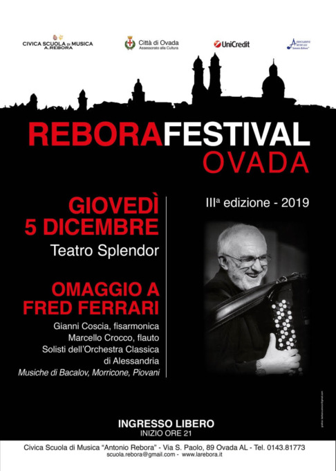 Ovada: tutto pronto per il Rebora Festival 2019