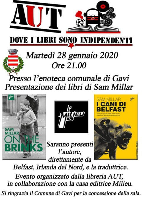 Gavi, lo scrittore nordirlandese Sam Millar ospite della liberia Aut