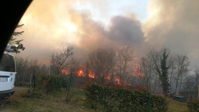 Allerta massima per rischio incendi in Piemonte