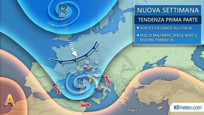 3Bmeteo: “Scossa dell’Inverno, in arrivo due perturbazioni, poi vortice ciclonico”