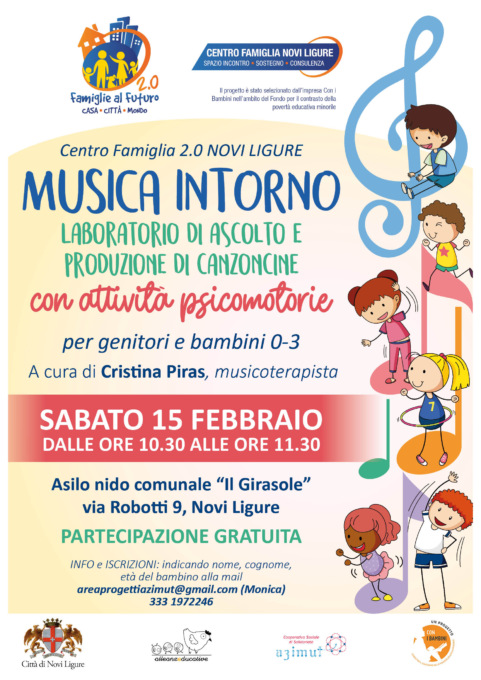 Novi Ligure: laboratorio musicale gratuito “Musica Intorno”