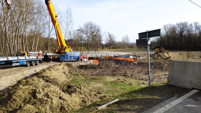 Capriata d’Orba: lavori in corso per il nuovo ponte