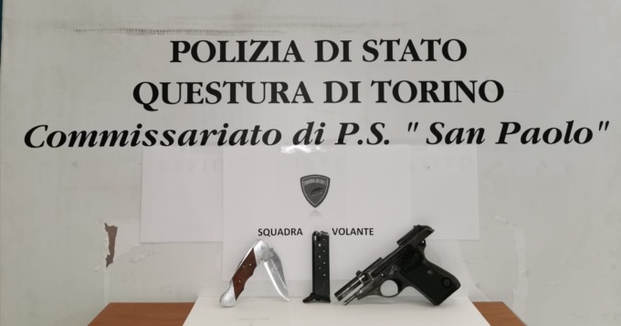 Torino: un arresto per porto illegale di arma