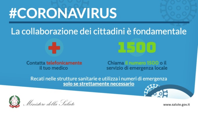 Coronavirus: decreto legge per il contenimento