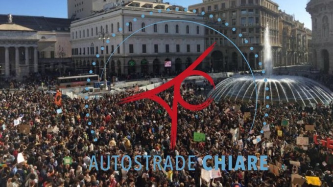 Genova, manifestazione del comitato “Autostrade chiare”