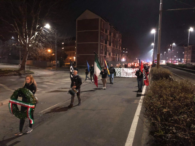 Corteo Casa Pound Torino in ricordo dei Martiri delle Foibe