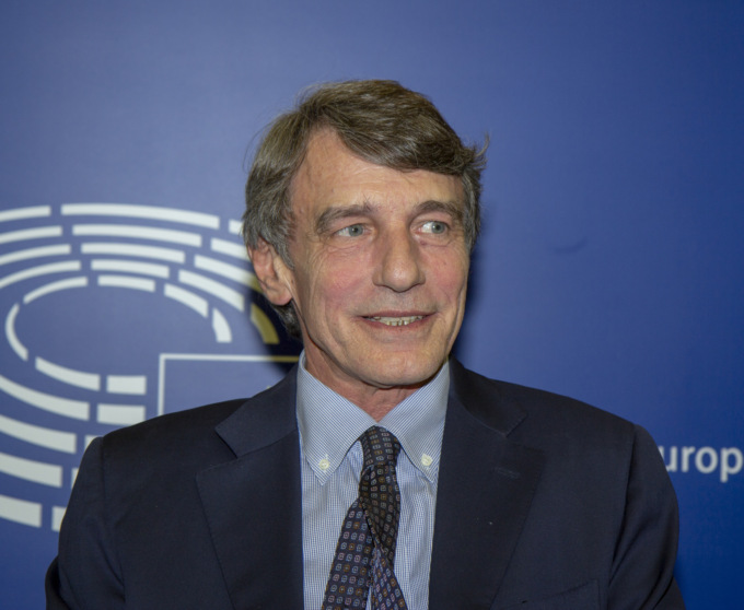 David Sassoli alle Ogr di Torino il 24 febbraio