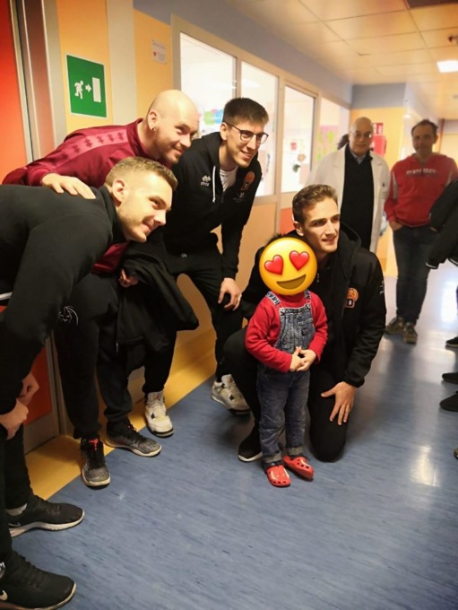 Ospedale Infantile Alessandria: la visita del Derthona Basket