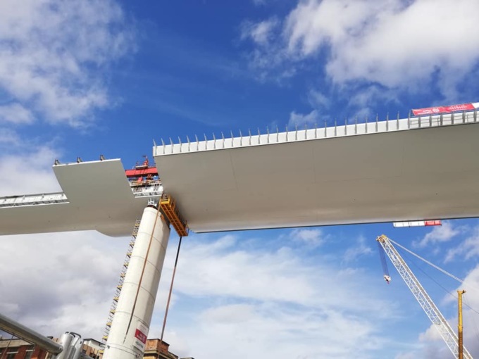 Nuovo Viadotto Polcevera, issata la decima campata
