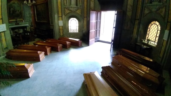 Coronavirus, a Tortona bare nella cappella del cimitero