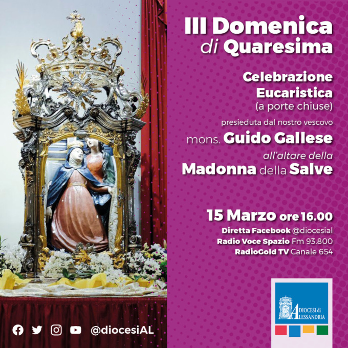 Alessandria: Celebrazione Eucaristica all’altare della Salve in diretta streaming