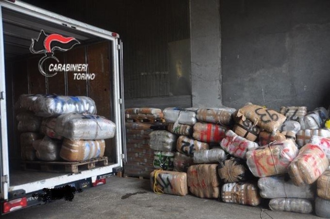 Torino: sequestrate 4,5 tonnellate di droga