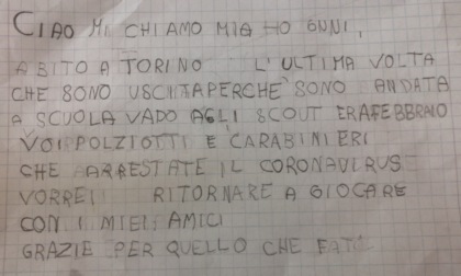 “Arrestate il coronavirus”, il dolce messaggio di una bambina
