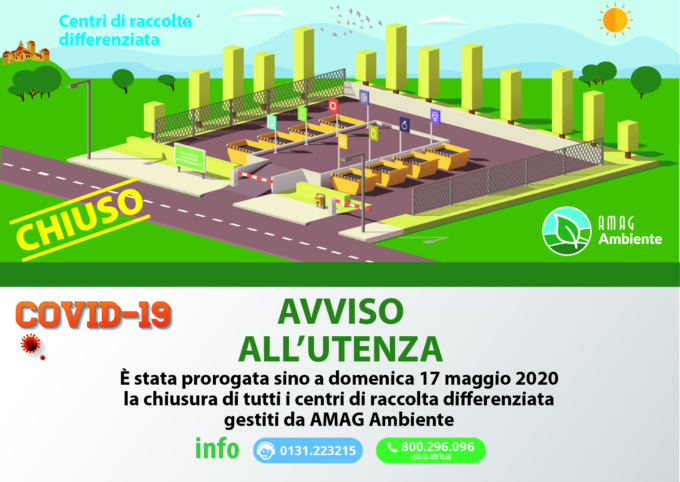 Amag Ambiente: proroga sino al 17 maggio delle misure di contenimento