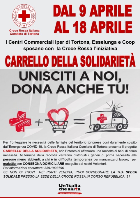 Il progetto “Carrello della Solidarietà” della Croce Rossa di Tortona