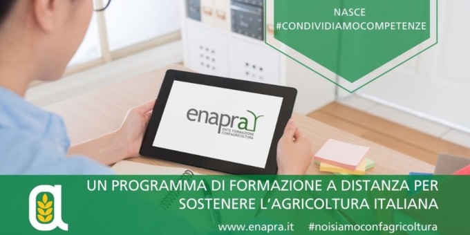 Confagricoltura ed Enapra avviano formazione gratuita  a distanza su agricoltura 4.0