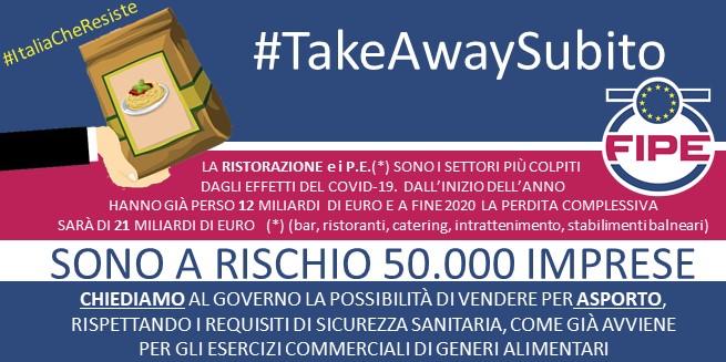 Confcommercio: “Perchè sì al take-away in Europa e in Italia no? A rischio 3000 imprese”