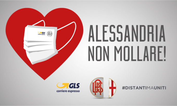 L’Alessandria Calcio e Gls donano 15.000 mascherine per il comune