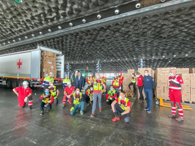 Liguria: arrivati 2 milioni di mascherine alla Fiera di Genova