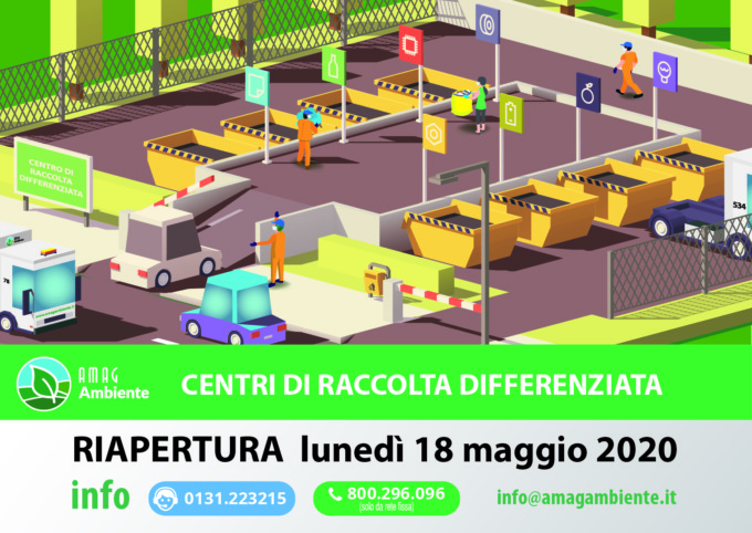 AMAG Ambiente: da lunedì 18 riaprono tutti i Centri di Raccolta differenziata