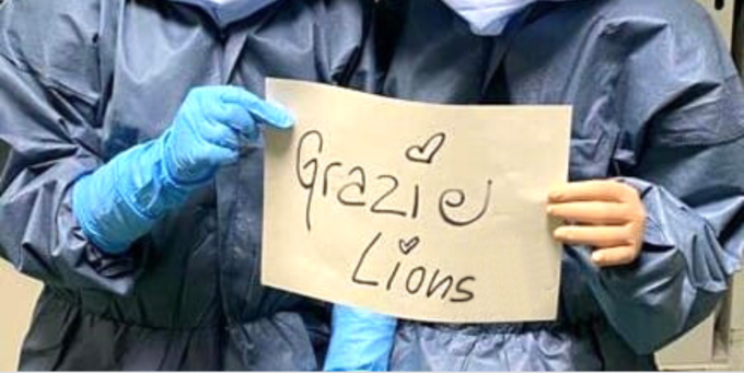 Dai Lions 5 milioni per sconfiggere il virus