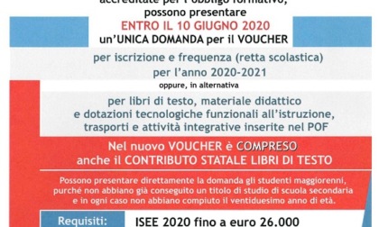 Valenza, voucher scuola 2020-2021