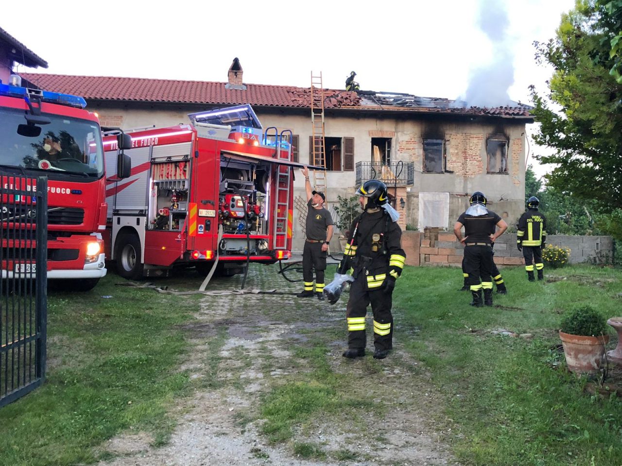 Incendio in un’abitazione a Verrua Savoia LE FOTO