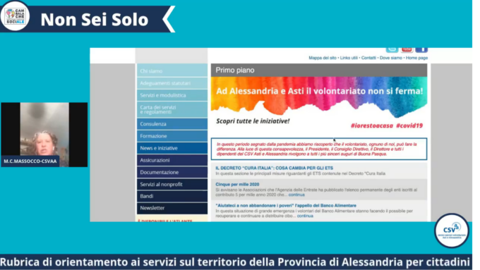 Cambalache: i servizi ad Alessandria durante l’emergenza Covid-19