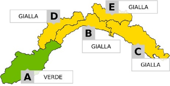 Meteo Liguria: nuova allerta gialla dalla Regione