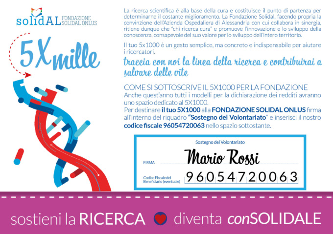Il 5 x 1000 alla ricerca scientifica con SolidAl