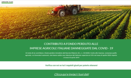 Via alle domande per contributi a fondo perduto ad aziende agricole