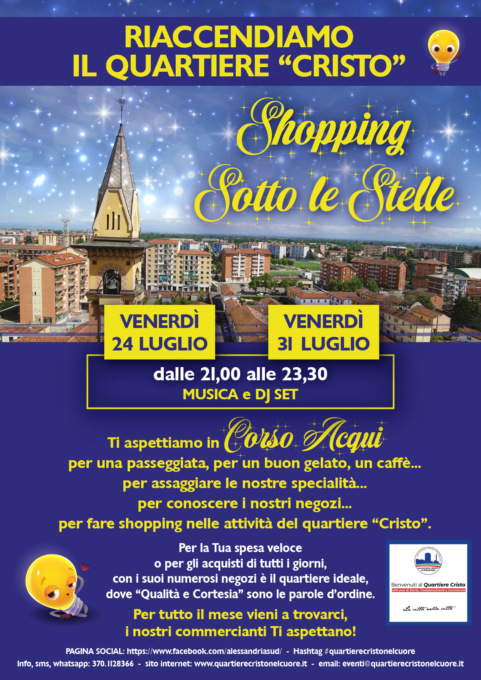 Successo per il secondo venerdì di Shopping sotto le Stelle Al Cristo