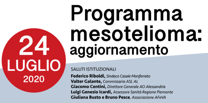 Programma Mesotelioma, lo stato della ricerca: tavola rotonda ad Alessandria